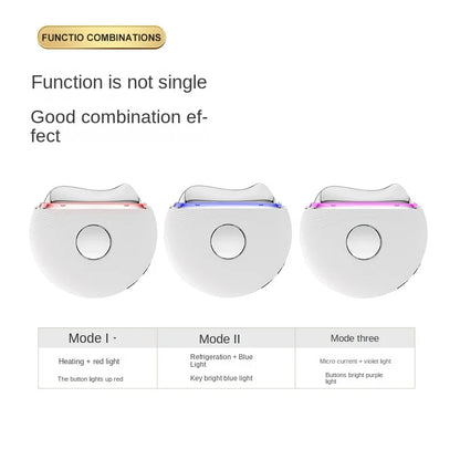 Hot and Cold Micro-Current Beauty Instrument Vibrating LED Red and Blue Light Scraping Instrument, Household Neck Beauty Massage